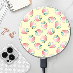 Colorful Easter Eggs Pattern Green Wireless Charger by TetiBright