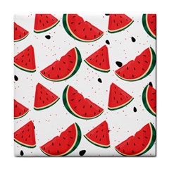 Watermelon Seamless Pattern Tile Coaster