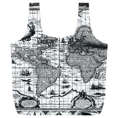 Antique Mapa Mundi Revisited Full Print Recycle Bag (xxxl) by ConteMonfrey