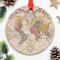 Mapa Mundi 1775 Ornament (round) by ConteMonfrey