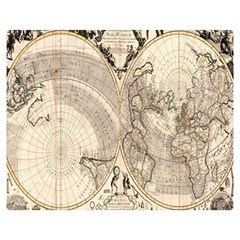 Mapa Mundi - 1774 One Side Premium Plush Fleece Blanket (medium)