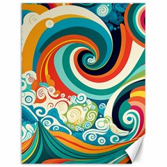 Wave Waves Ocean Sea Abstract Whimsical Canvas 12  X 16 