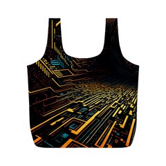 Data Technology Coding Pattern Full Print Recycle Bag (m) by Jancukart