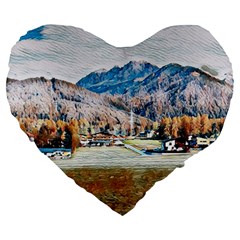 Trentino Alto Adige, Italy  Large 19  Premium Heart Shape Cushions by ConteMonfrey