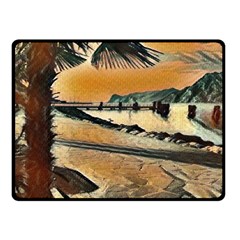 End Of The Day On The Lake Garda, Italy  One Side Fleece Blanket (small) by ConteMonfrey