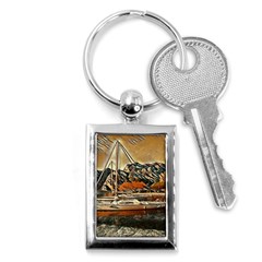 Art Boats Garda, Italy  Key Chain (rectangle) by ConteMonfrey