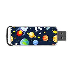 Space Galaxy Seamless Background Portable Usb Flash (two Sides)