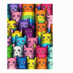 Cats Cat Cute Animal Rainbow Pattern Colorful Small Garden Flag (two Sides)