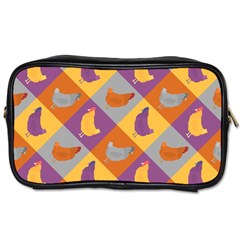 Chickens Pixel Pattern - Version 1b Toiletries Bag (two Sides) by wagnerps