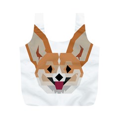 Cardigan Corgi Face Full Print Recycle Bag (m) by wagnerps