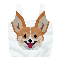 Cardigan Corgi Face Full Print Recycle Bag (l) by wagnerps