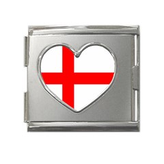 Bologna Flag Mega Link Heart Italian Charm (18mm) by tony4urban