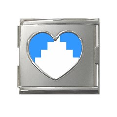 Akershus Flag Mega Link Heart Italian Charm (18mm) by tony4urban