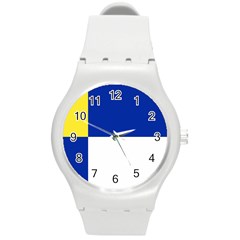 Bratislavsky Flag Round Plastic Sport Watch (m) by tony4urban