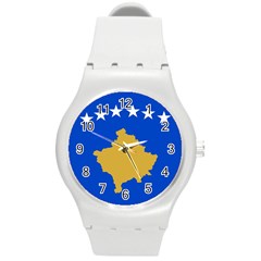 Kosovo Round Plastic Sport Watch (m) by tony4urban