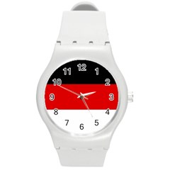 Berlin Old Flag Round Plastic Sport Watch (m) by tony4urban