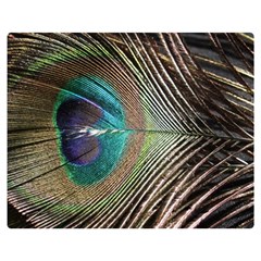 Peacock One Side Premium Plush Fleece Blanket (medium)