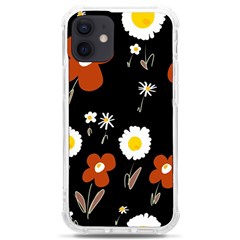 Daisy Flowers Brown White Yellow Black  Iphone 12 Mini Tpu Uv Print Case	 by Mazipoodles