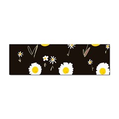 Daisy Flowers White Yellow Brown Black Sticker Bumper (100 Pack) by Mazipoodles