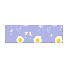 Daisy Flowers Blue White Yellow Lavender Sticker Bumper (100 Pack) by Mazipoodles