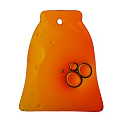 Wallpaper Liquid Bubbles Macro Orange Bright Bell Ornament (two Sides) by artworkshop