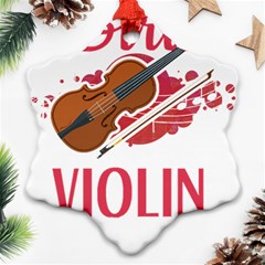 Violin T- Shirt Cool Girls Play Violin T- Shirt Ornament (snowflake) by maxcute