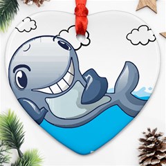 Whale Lovers T- Shirt Cute Whale Kids Water Sarcastic But Do I Have To  T- Shirt Heart Ornament (two Sides) by maxcute