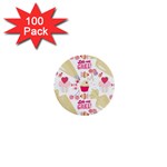 Desserts Pastries Baking Wallpaper 1  Mini Buttons (100 pack)  Front