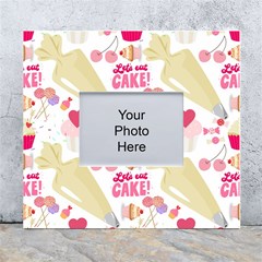 Desserts Pastries Baking Wallpaper White Wall Photo Frame 5  X 7  by Ravend