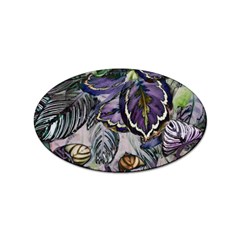 Dark Leaves Sticker Oval (10 Pack) by DinkovaArt