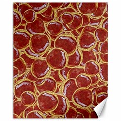 Cookies With Strawberry Jam Motif Pattern Canvas 11  X 14  by dflcprintsclothing