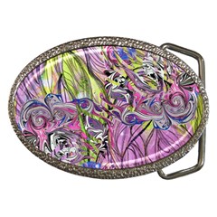 Abstract Intarsio Belt Buckles by kaleidomarblingart