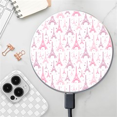 Eiffel Tower Pattern Wallpaper Wireless Fast Charger(white) by Ravend