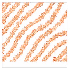 Orange Sparkle Glitter Art Lines T- Shirt Orange Sparkle Glitter Lines Art T- Shirt Square Satin Scarf (36  X 36 ) by maxcute