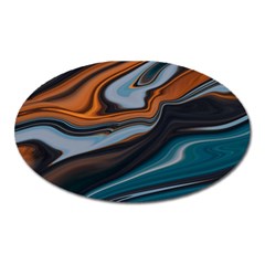 Background Pattern Design Abstract Oval Magnet by Jancukart