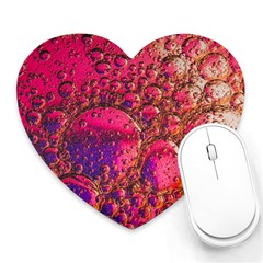 Colorful Bubbles Abstract Art Heart Mousepad