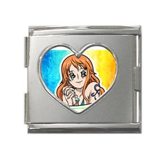 Nami Lovers Money Mega Link Heart Italian Charm (18mm) by designmarketalsprey31