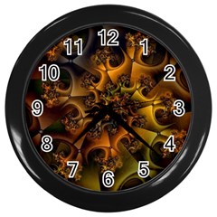 Digitalartflower Wall Clock (black) by Sparkle