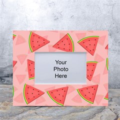 Background Watermelon Pattern Fruit Food Sweet White Tabletop Photo Frame 4 x6  by Jancukart