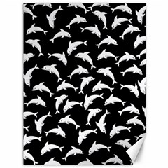 Dolphins Fish Pattern Ocean Sea Fins Aquatic Canvas 36  X 48 