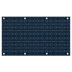 Blue Diamonds Motif Fancy Pattern Design Banner And Sign 7  X 4  by dflcprintsclothing