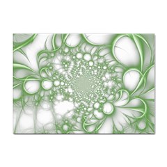 Green Abstract Fractal Background Texture Sticker A4 (10 Pack) by Ravend