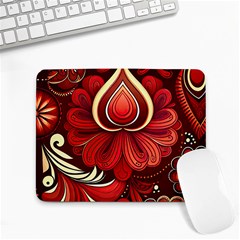 Bohemian Flower Drop Small Mousepad by HWDesign