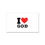 I love god Sticker (Rectangular) Front