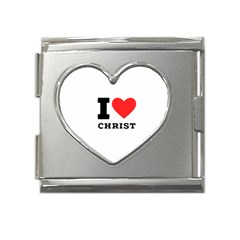 I Love Christ Mega Link Heart Italian Charm (18mm) by ilovewhateva