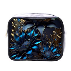 Flower Metal Flowers Sculpture Mini Toiletries Bag (one Side) by Ravend