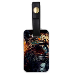 Leopard Feline Artwork Art Fantasy Luggage Tag (one Side) by Ravend