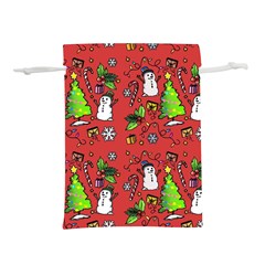 Santa Snowman Gift Holiday Lightweight Drawstring Pouch (s) by Uceng