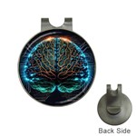 Brain Mind Technology Circuit Board Layout Patterns Hat Clips with Golf Markers Front