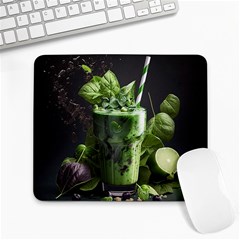 Ai Generated Drink Spinach Smooth Apple Ginger Large Mousepad by danenraven